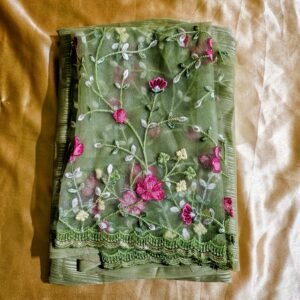 Shimmer with Embroidered Blouse