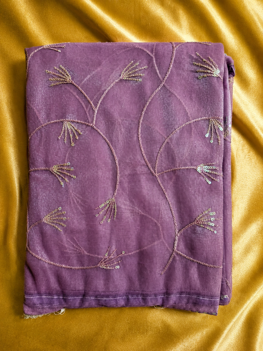 Organza Sequinned Work Saree - Image 4