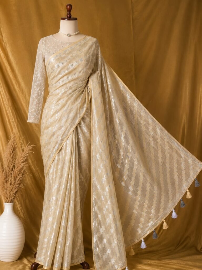 Brasso Designer with Unstitched Embroidery Blouse
