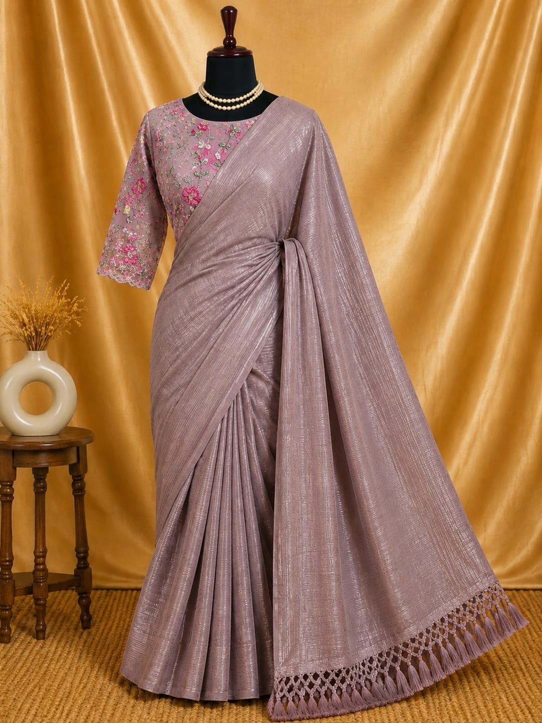 Shimmer with Unstitched Embroidered Blouse - Image 12