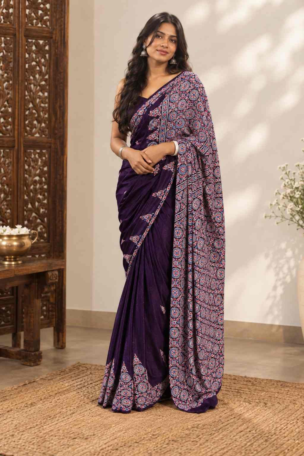 Ajrakh Temple Modal Silk - Image 5