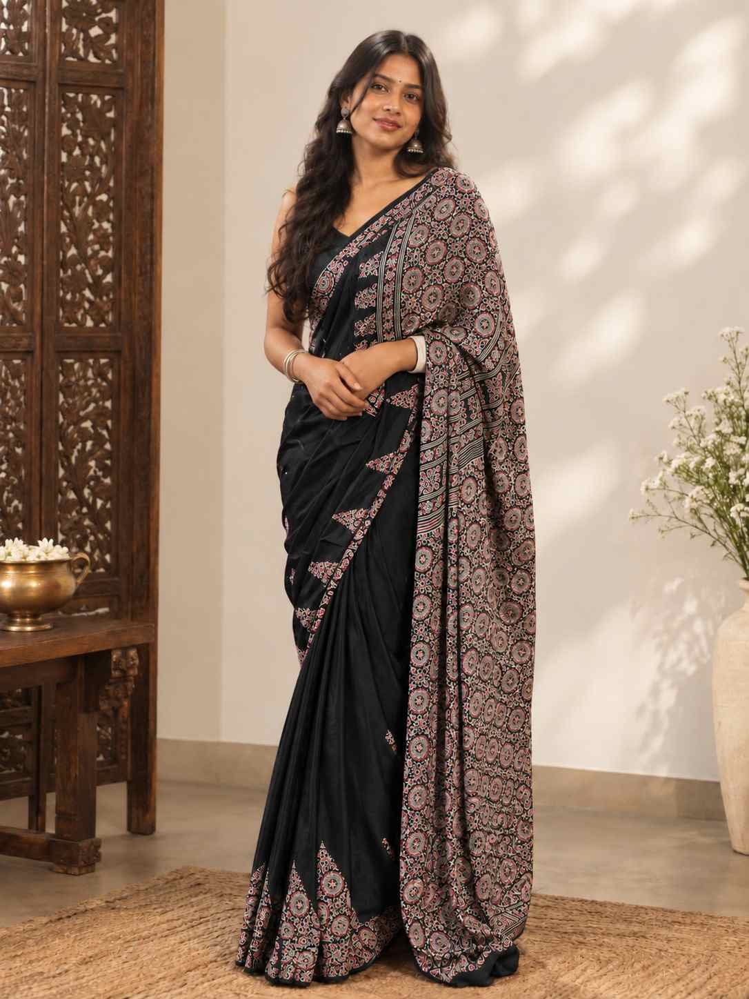 Ajrakh Temple Modal Silk - Image 3