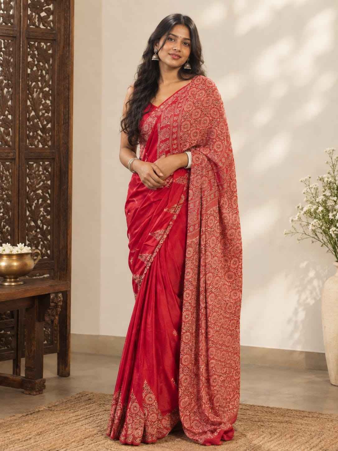 Ajrakh Temple Modal Silk