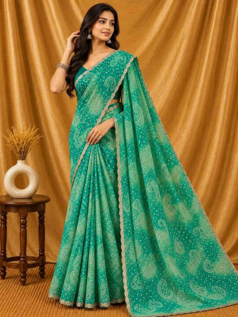 Georgette Paisely Saree