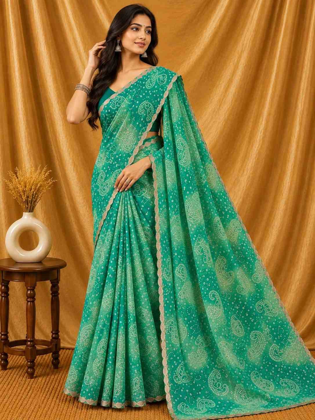 Georgette Paisely Saree