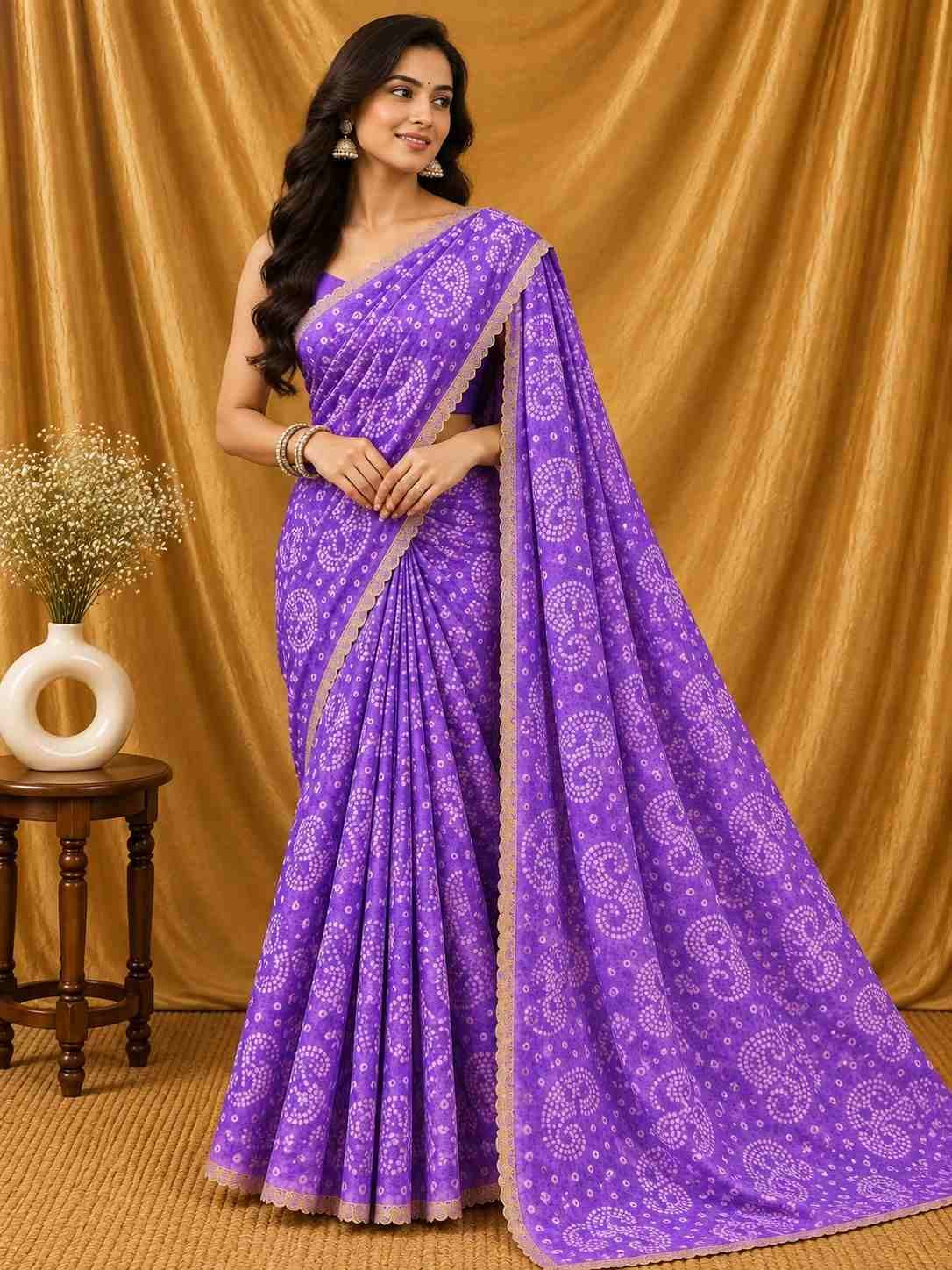 Georgette Paisely Saree - Image 4