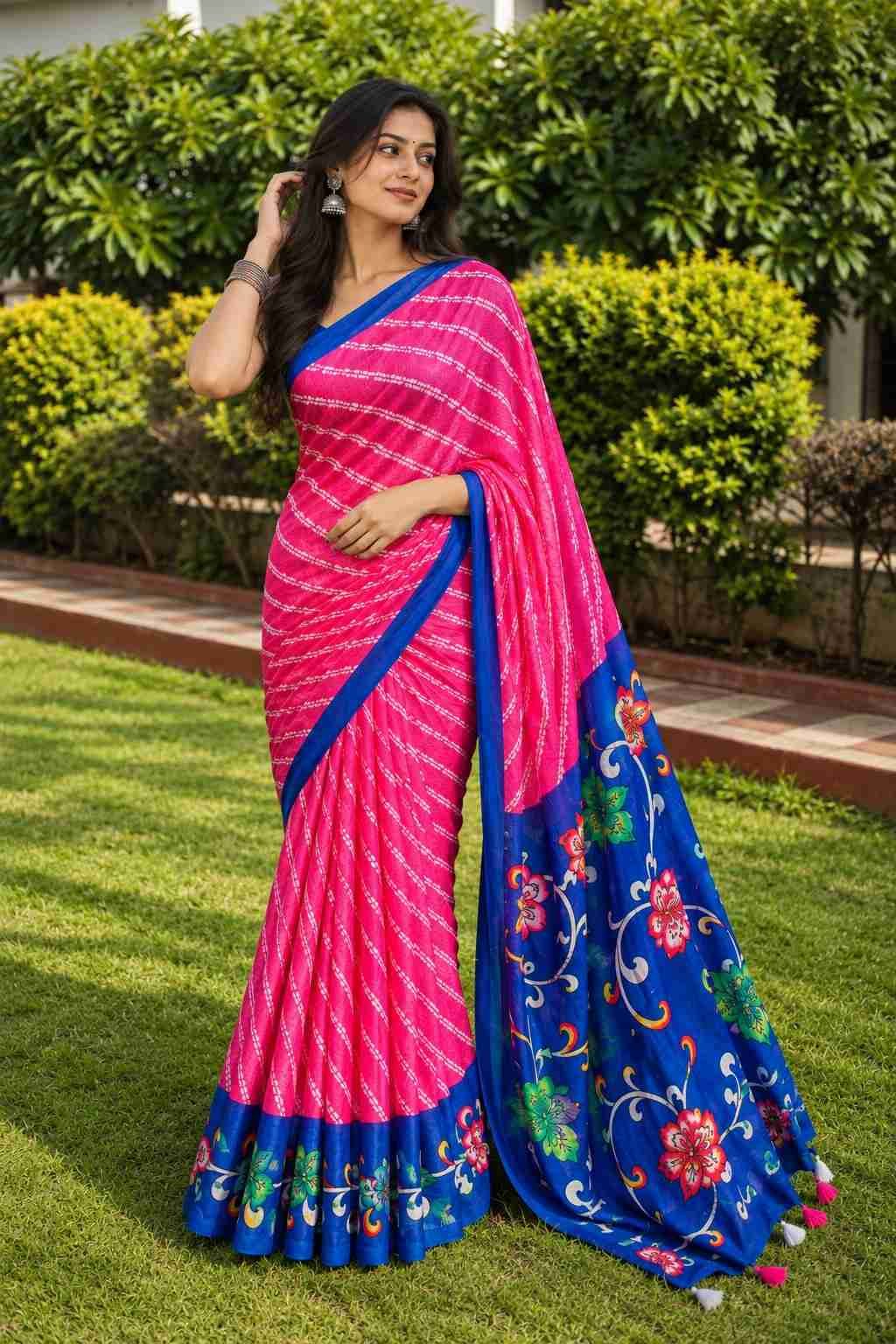 Kalamkari Linen Saree - Image 4