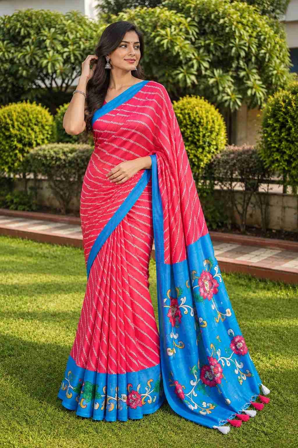 Kalamkari Linen Saree