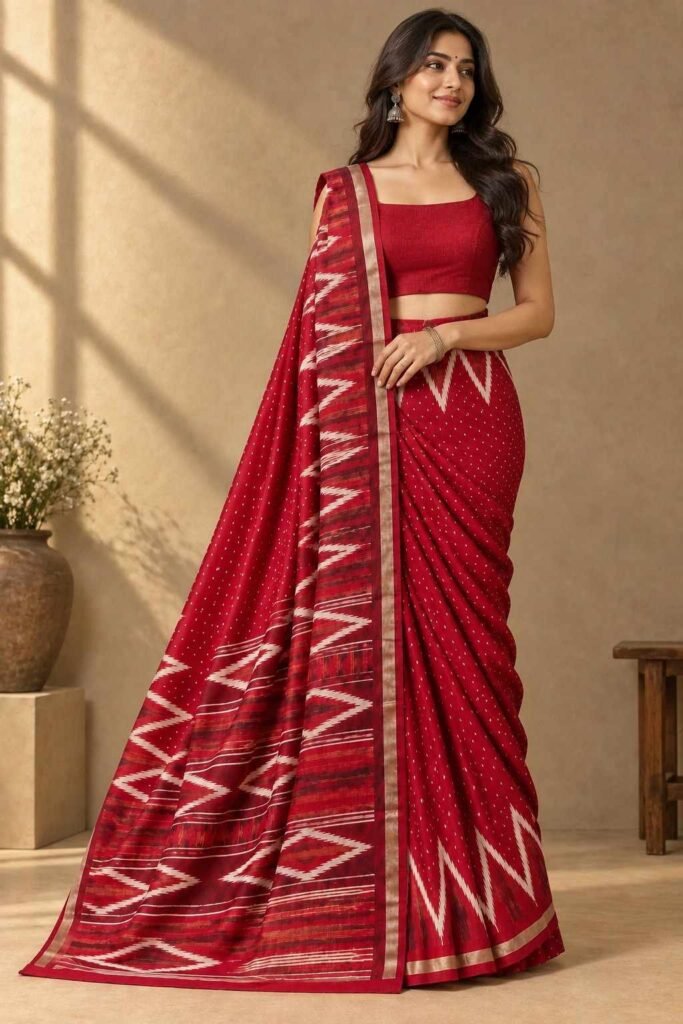 Temple Silk Blend Saree